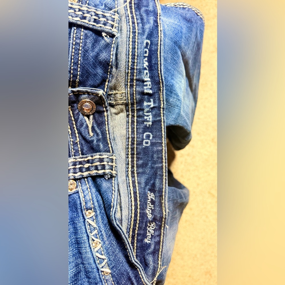 Cowgirl Tuff Dark Blue Boot Cut Jeans - Picture 6 of 8